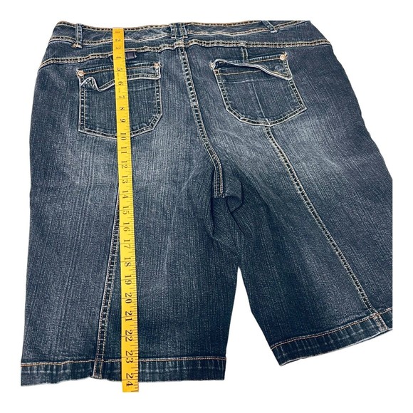 Venezia women's denim cotton pockets decorative seams Bermuda shorts 18/16 pics - Picture 3 of 16